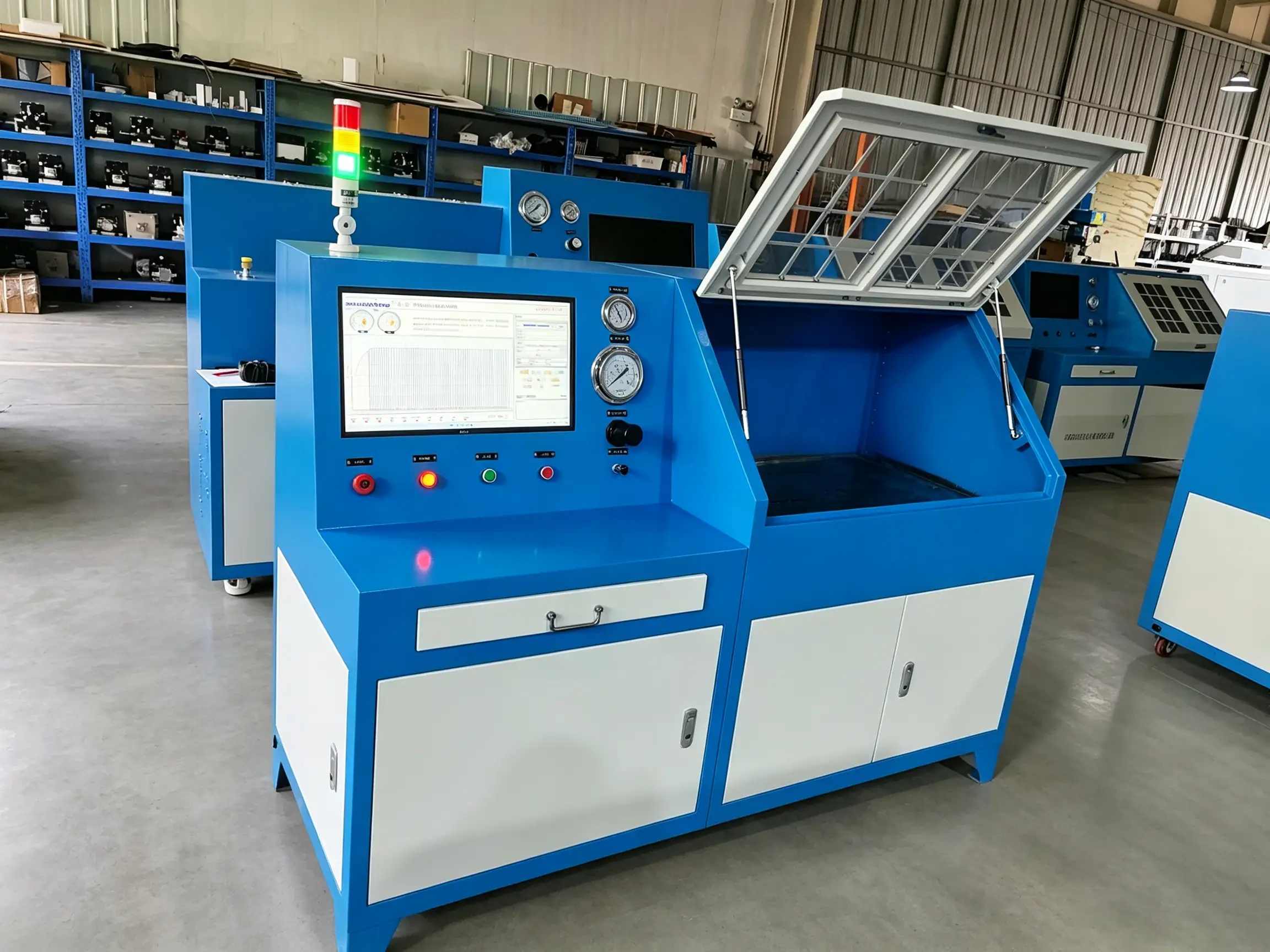 Hydraulic hose pressure and impulse testing laboratory